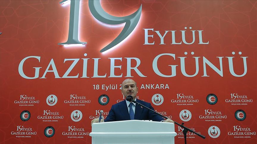 İçişleri Bakanı Süleyman Soylu, 19 Eylül Gaziler Günü etkinliğine katıldı