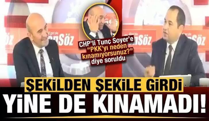 CHP’li Tunç Soyer’e PKK’yı neden kınamıyorsunuz? soruldu, her şeyi söyledi kınıyorum demedi !