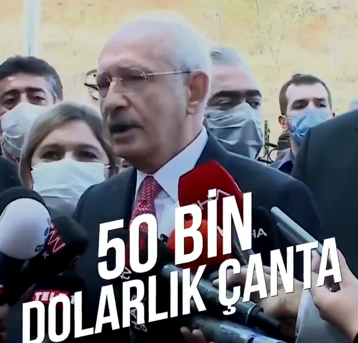 Kılıçdaroğlu Erdoğan Karşıma çıksın! Bir tarafta “Askıda ekmek” var bir tarafta 50 bin dolarlık çanta!