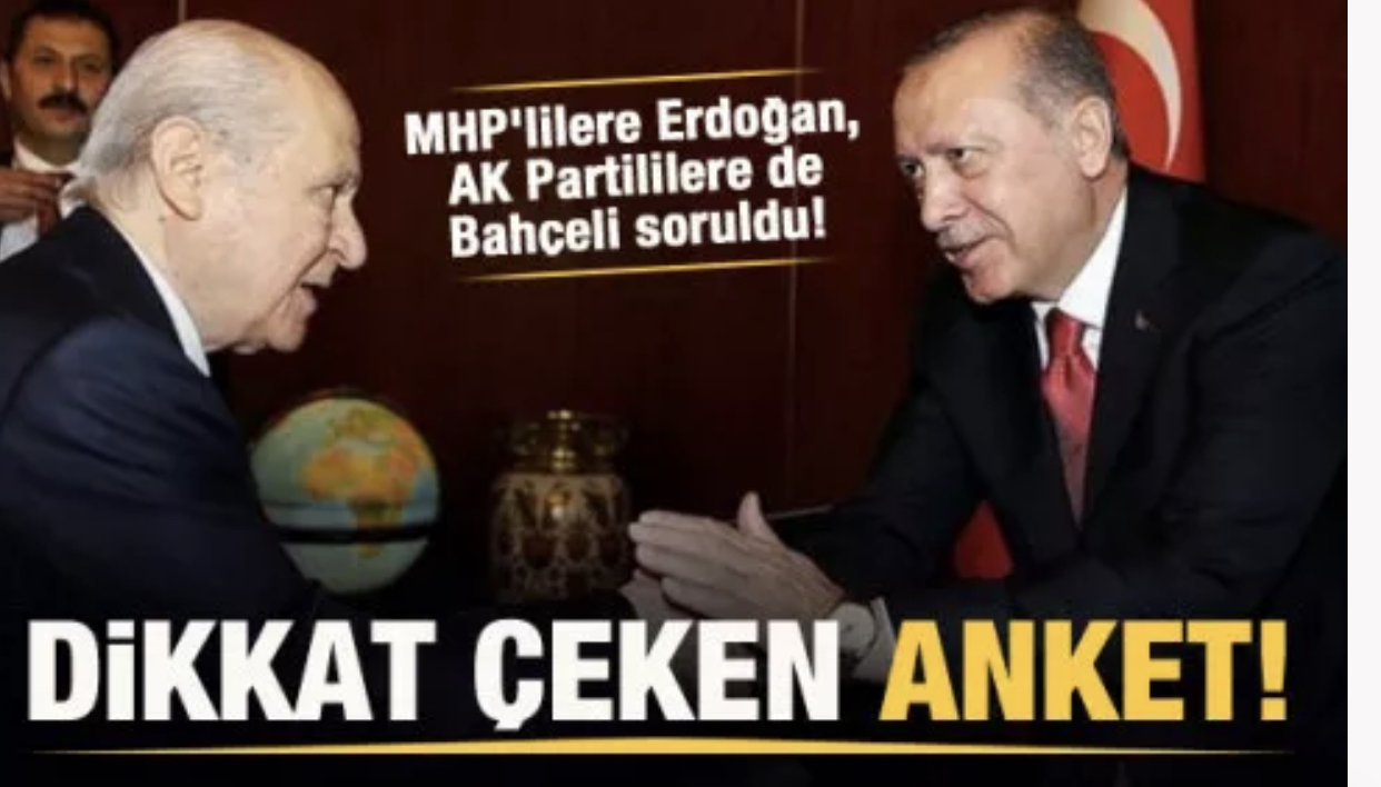 İlgi çeken anket! MHP’lilere Erdoğan’ı, AK Partililere de Bahçeli’yi soruldu