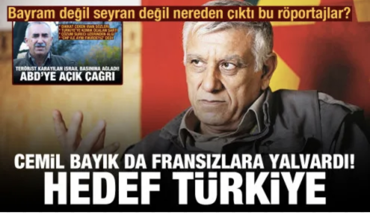 PKK Terör örgütü lideri Cemil Bayık Fransız gazetesine yazdı! Türkiye’yi hedef aldı