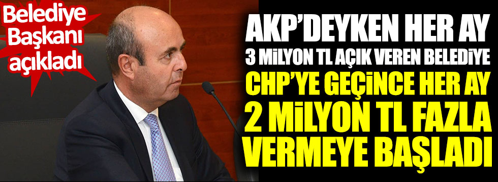 Ak partideyken her ay 3 milyon TL açık veren belediye! AK partide krizler bitmiyor!