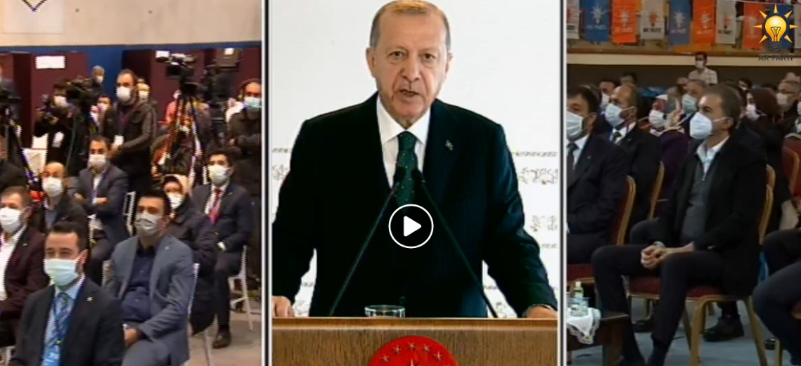 Cumhurbaşkanı Recep Tayyip Erdoğan, partisinin 5 il kongresine telekonferans konuşması