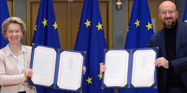Avrupa Birliği (AB) liderleri, İngiltere ile Brexit sonrası dönem için ticari anlaşma imzaladı!
