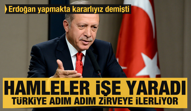 Başkan Erdoğan işaret etmişti ! Hamleler işe yaradı: Türkiye zirveye oynuyor