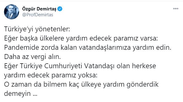 Özgür Demirtaş isyan etti, İktidarı çok kızdıracak önerisini paylaştı! Ak parti ve küçük ortağı MHP’yi hedef aldı