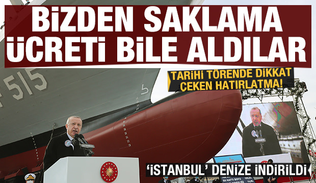 Cumhurbaşkanı Recep Tayyip Erdoğan, İstanbul (F-515) Fırkateyni’nin Denize İniş Töreni ve Pakistan MİLGEM Korvet Projesi