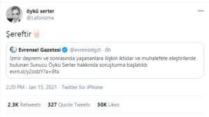 Öykü Serter hakkında Ak Parti ve MHP'yi eleştiren sözleri nedeniyle soruşturma başlatıldı