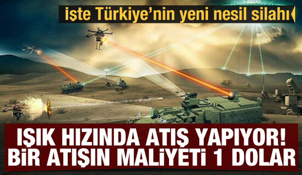 Türkiye’nin yer ve milli yeni nesil silahı: Işık hızında atış saldırıyor ! Bir atışın maliyeti 1 dolar