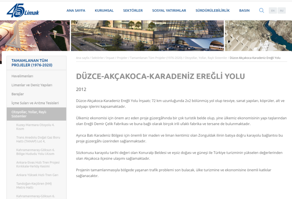 Ak Partinin gözde şirketi Limak tarafından yapılan Düzce - Zonguldak karayolu çöktü!