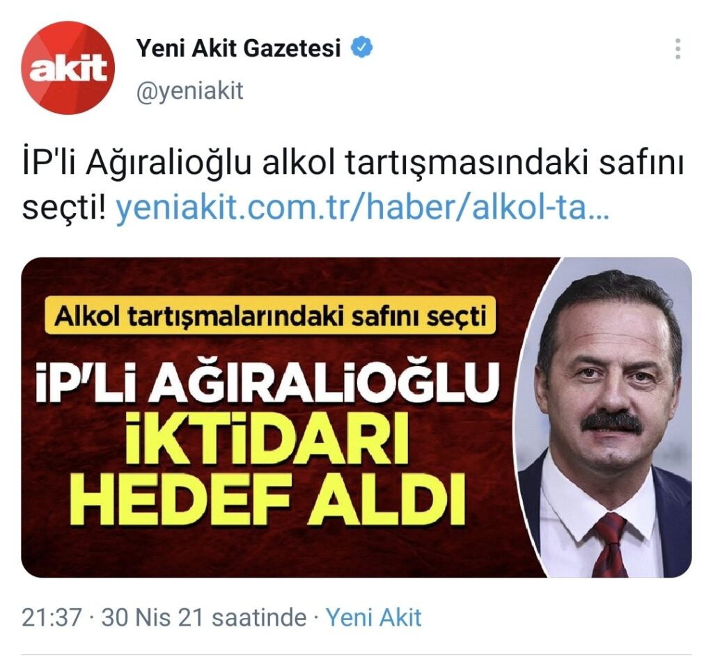 İYİ Parrtili Yavuz Ağıralioğlu: Yeni Akit Gazetesi rezil etti, Fena yakaladı!