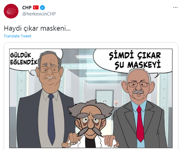 CHP’den Ak Partiye olay cevap Haydi çıkar maskeni