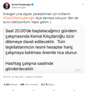 Aktrol grubu çalışması deşifre oldu fena yakalandılar! #ÖzürDileKılıçdaroğlu Twitter çalışması!