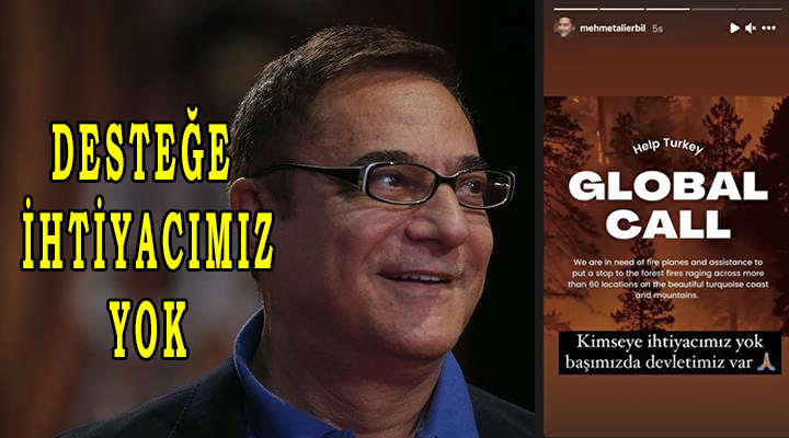 Mehmet Ali Erbil’e ‘Help Turkey’ tepkisi!