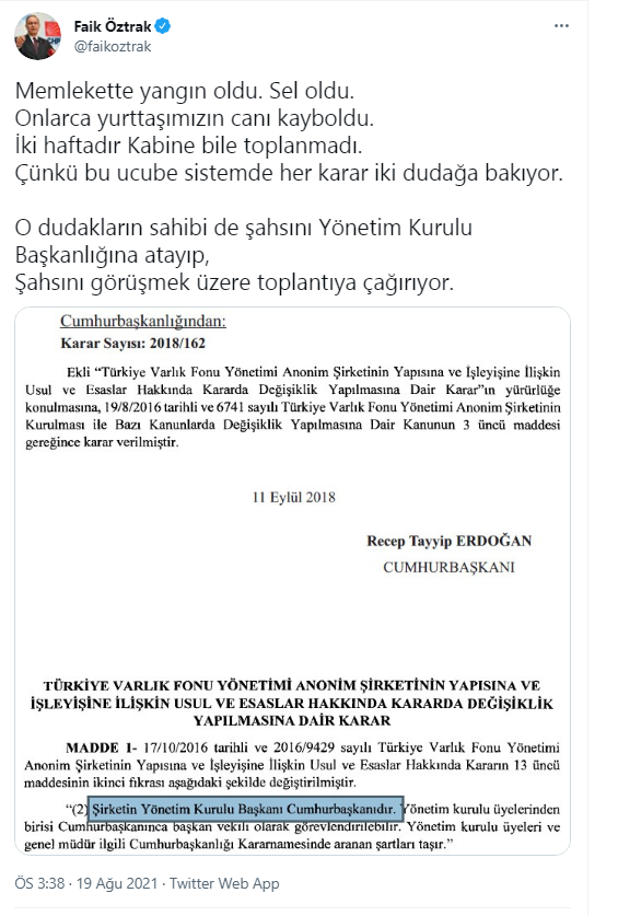 Öztrak'tan kendini davet edip 'görüşmeler yaptık' diyen Recep Tayyip Erdoğan'a tepki!
