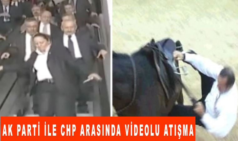 Ak Parti ile CHP arasında videolu atışma! Cumhurbaşkanı Erdoğan’ın Attan Düştüğü video ile cevap verildi!
