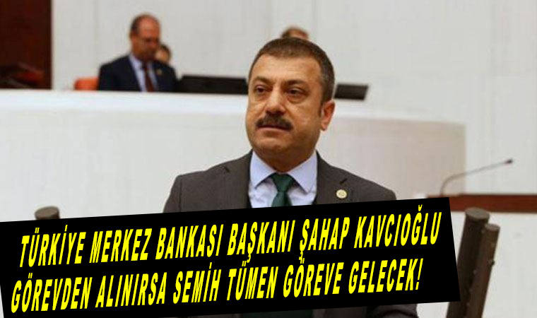 Türkiye Merkez Bankası Başkanı Şahap Kavcıoğlu görevden alınırsa Semih Tümen göreve gelecek!