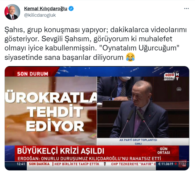 Kılıçdaroğlu'ndan Erdoğan'a yanıt: Oynatalım Uğurcuğum