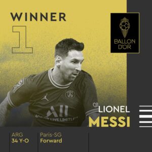 Ballon D'or'u PSG'nin Arjantinli süperstarı Lionel Messi aldı!