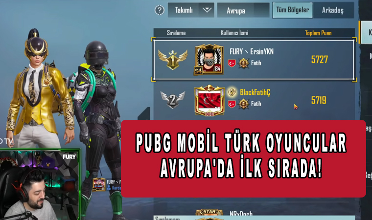 Pubg mobil Türk oyuncular Avrupa'da ilk sırada!