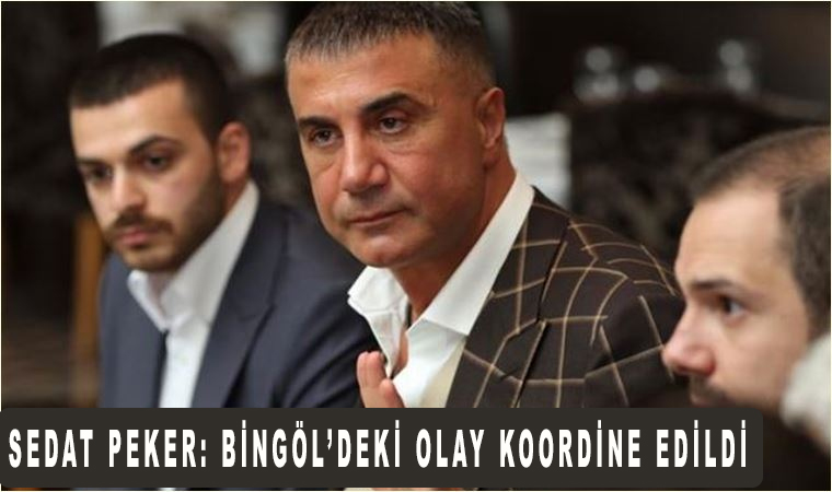 Sedat Peker: Bingöl’deki olay koordine edildi