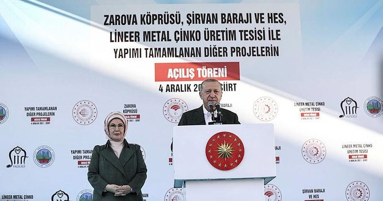 Cumhurbaşkanı Recep Tayyip Erdoğan, bir dizi açılış için Siirt’e geldi