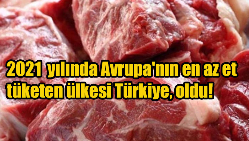 2021 yılında Avrupa’nın en az et tüketen ülkesi Türkiye, oldu!