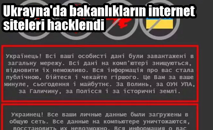 Ukrayna'da bakanlıkların internet siteleri hacklendi