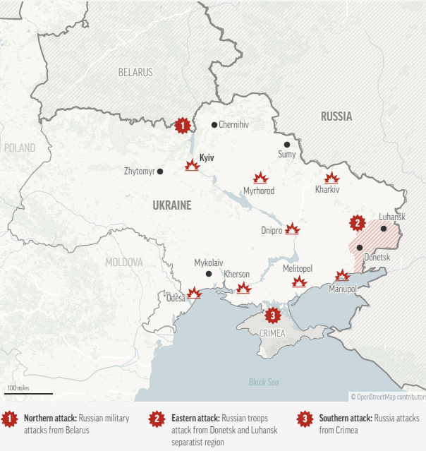 rusya ukrayna saldiri haritasi