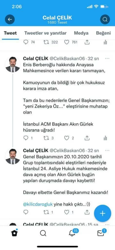 Kılıçdaroğlu'nun 'yeni Zekeriya Öz' dediği (Akın Gürlek) hakim davayı kaybetti