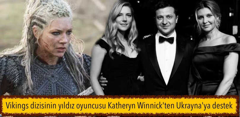 Vikings dizisinin yıldız oyuncusu Katheryn Winnick’ten Ukrayna’ya destek