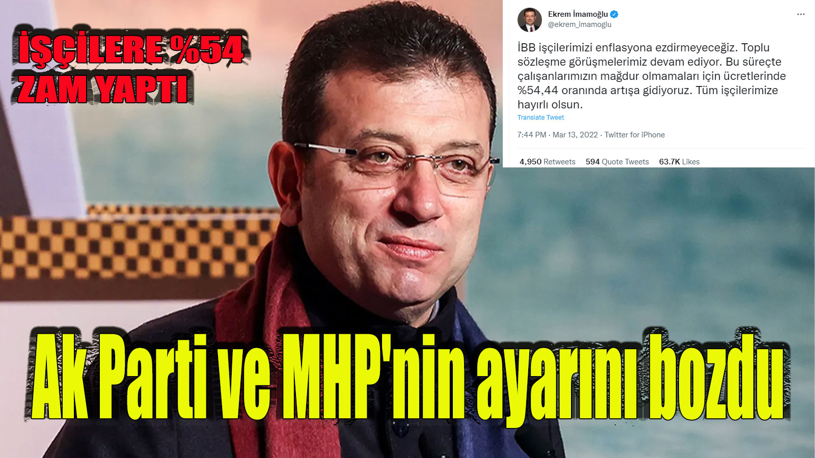 Başkan Ekrem İmamoğlu’ndan yüzde 54 zam, İşçileri sevindirdi! Ak Parti ve MHP’nin ayarını bozdu!