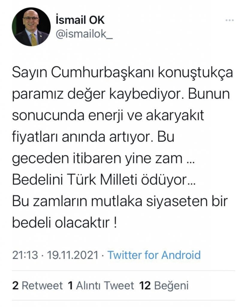 AKP'ye katılan Ok, başka bir paylaşımında da AKP'ye oy vermiş seçmenlere, "Kardeşlerim, bu kadar pislik yapan, yalancı bir adamın arkasından gitmeyin. Gelin büyükşehirde bizlerin yanında olun" diye sesleniyordu.