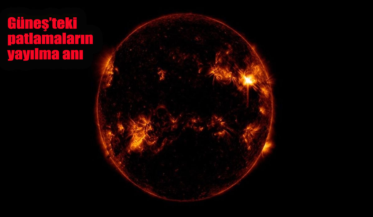 Güneş’teki patlamaların yayılma anı NASA tarafından görüntülendi!