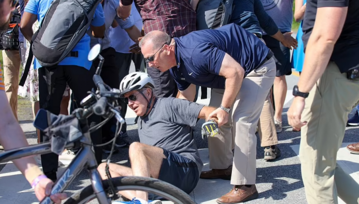 Joe Biden, Bisikletten düştü