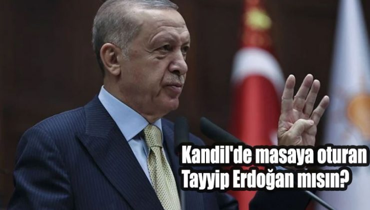 Kandil’de masaya oturan Tayyip Erdoğan mısın, değil misin?