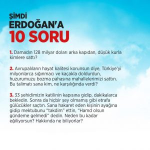 Kemal Kılıçdaroğlu Erdoğan'a 10 soru sordu, cesaretin varsa sen de benim bu sorularıma yanıt ver