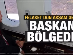 Cumhurbaşkanı Recep Tayyip Erdoğan Marmaris bölgesinde yanan ormanlarda inceleme de bulundu…