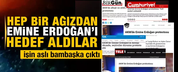 Hep birlikte koro halinde Emine Erdoğan’a yalan haberleri ile saldırdılar…!
