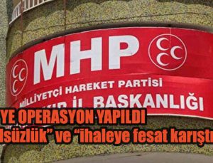 Son Dakika: MHP’ye Diyarbakır’da operasyon; “usulsüzlük” ve “ihaleye fesat karıştırma”