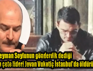 Ak Partili İçişleri Bakanı Süleyman Soylunun gönderdik dediği Sırp çete lideri Jovan Vukotiç İstanbul’da öldürüldü