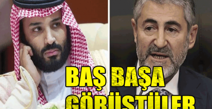Suudi Arabistan Veliaht Prensi Selman ile Ak partili Maliye Bakanı Nureddin Nebati ve İbrahim Kalın görüştü