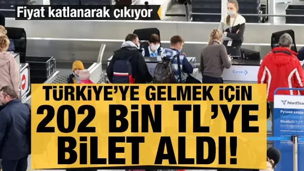 Rusya’dan kalkan Antalya’ya uçağının son bilet 202 bin TL’ye satın alınarak rekor kırdı…