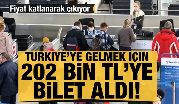 Rusya’dan kalkan Antalya’ya uçağının son bilet 202 bin TL’ye satın alınarak rekor kırdı…