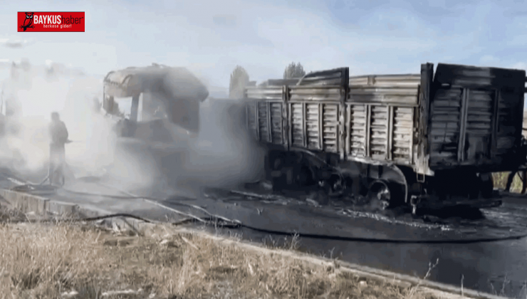 Ağrı’da kaza tanker yolcu otobüsüyle çarpıştı yangın çıktı!