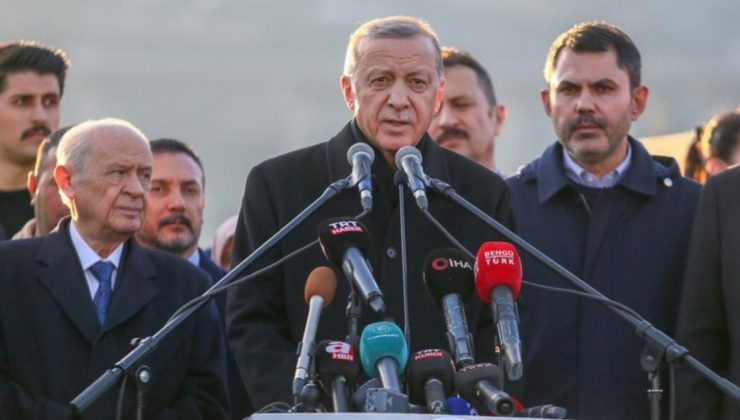 Erdoğan, depremin etkilediği Nurdağı’nda konuştu