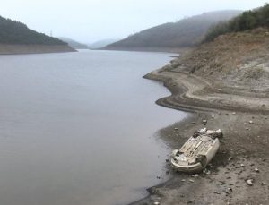 Alibeyköy Barajı’nda su çekildi, ortaya çıkanlar şaşırttı