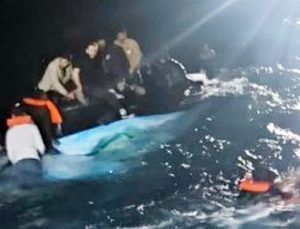 Bodrum açıklarında göçmen teknesi battı