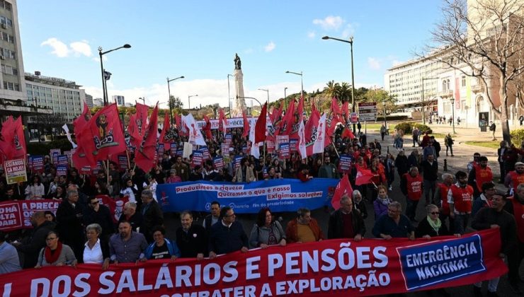 Portekiz’de binlerce işçi maaş artışı talebiyle gösteri yaptı
